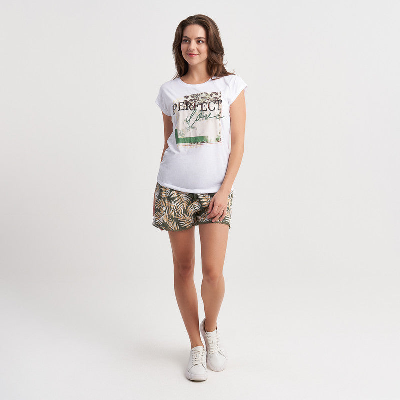 Hailys Women's Casual Graphic T-Shirt with "Perfect Love" Print