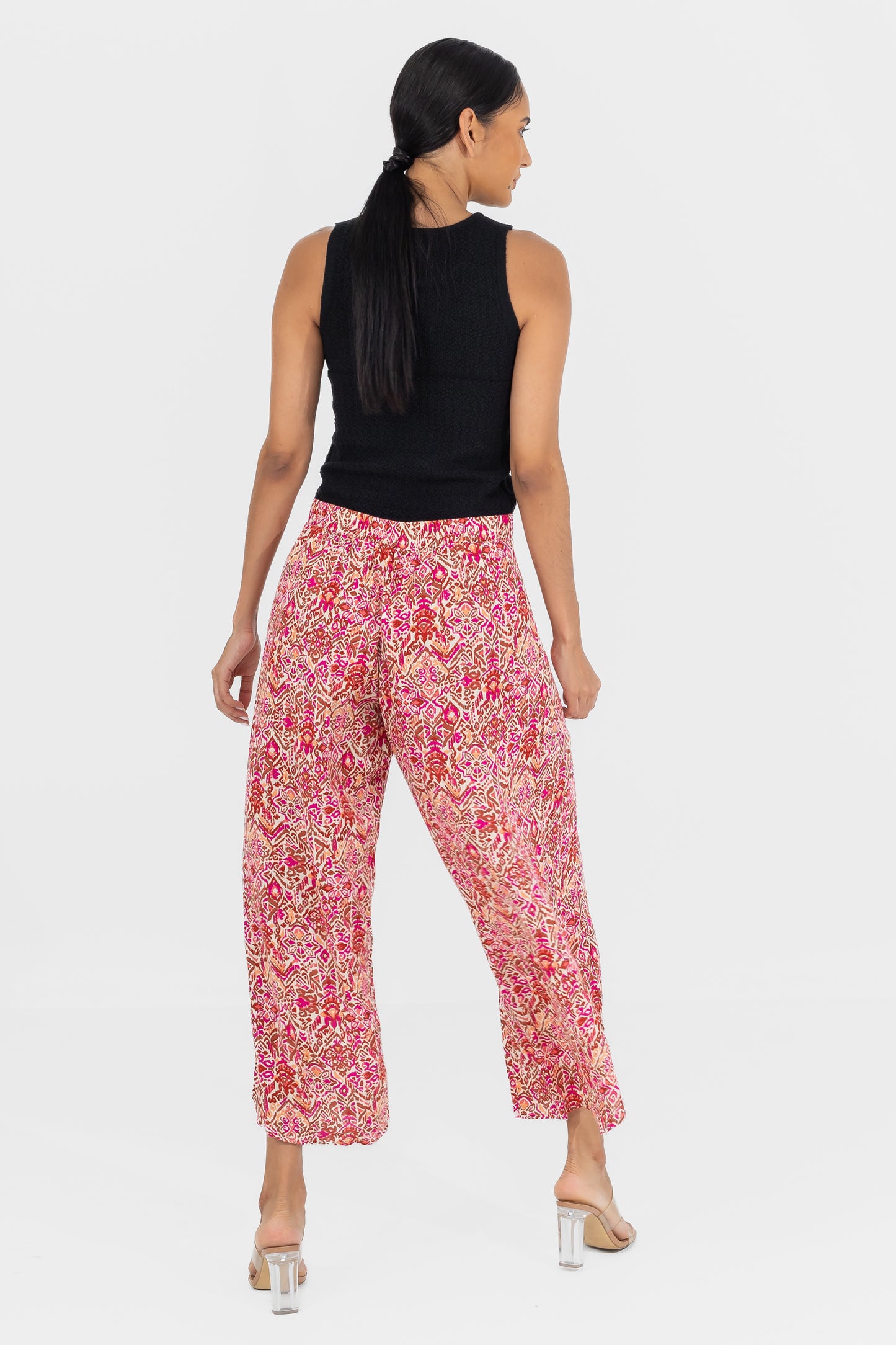 Hailys Women’s Bohemian Print High-Waisted Wide Leg Pants