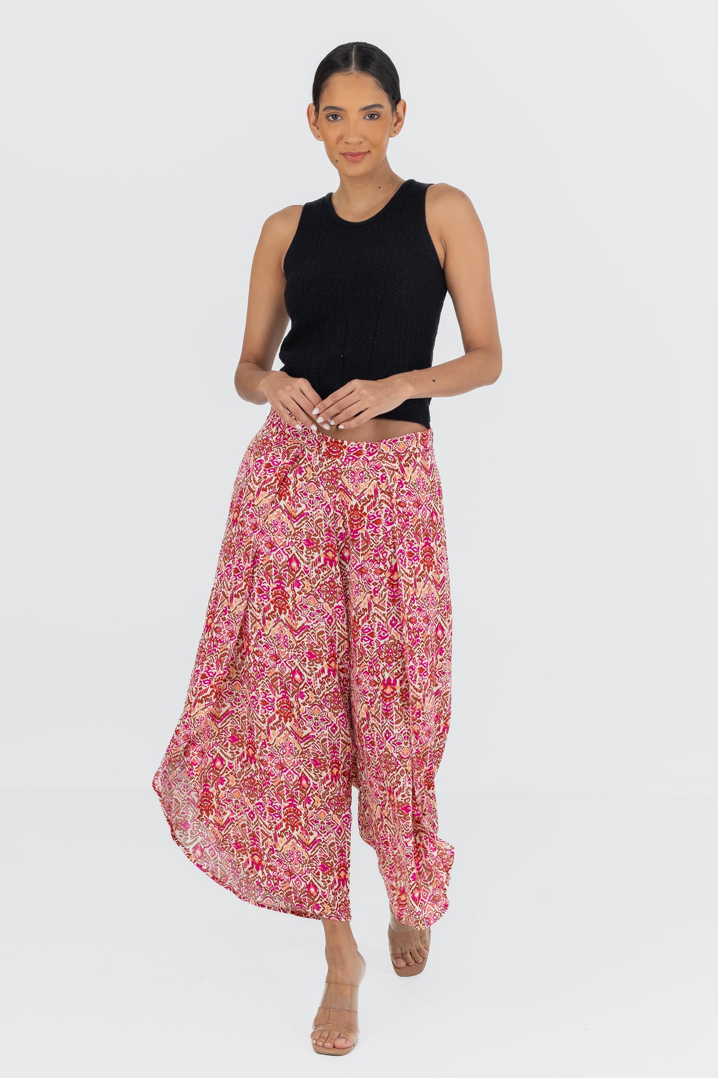 Hailys Women’s Bohemian Print High-Waisted Wide Leg Pants