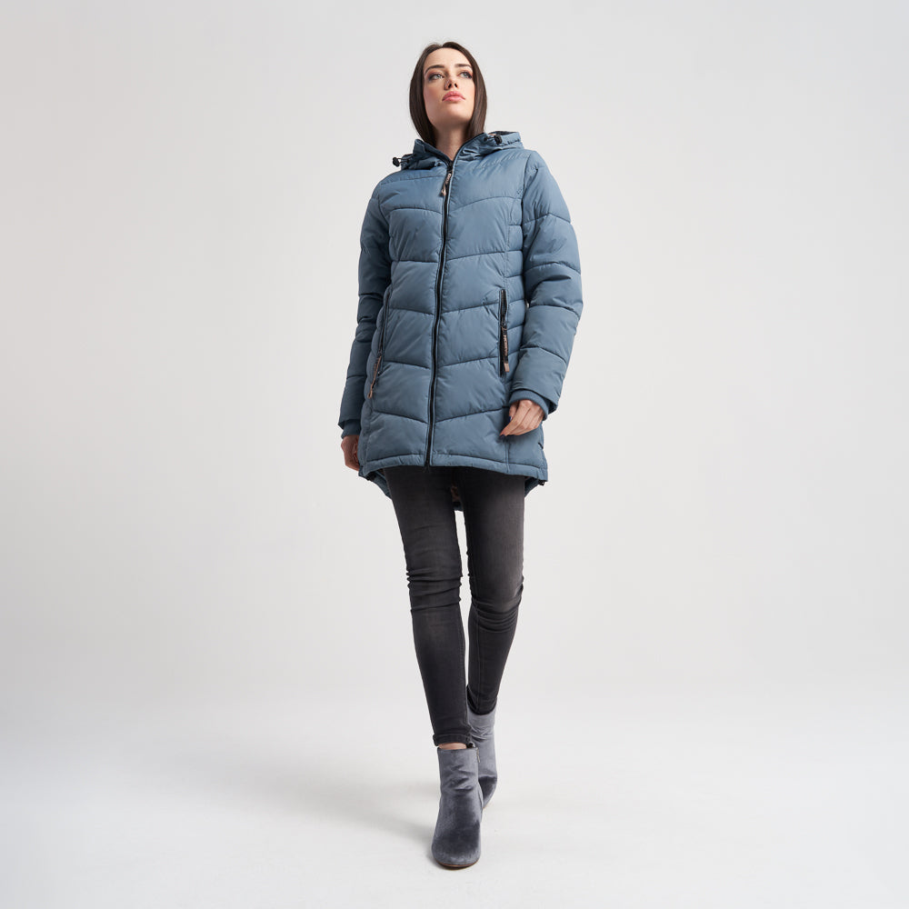 Hailys WWomen's Long Puffer Jacket with Hood - Winter Warmth and Style