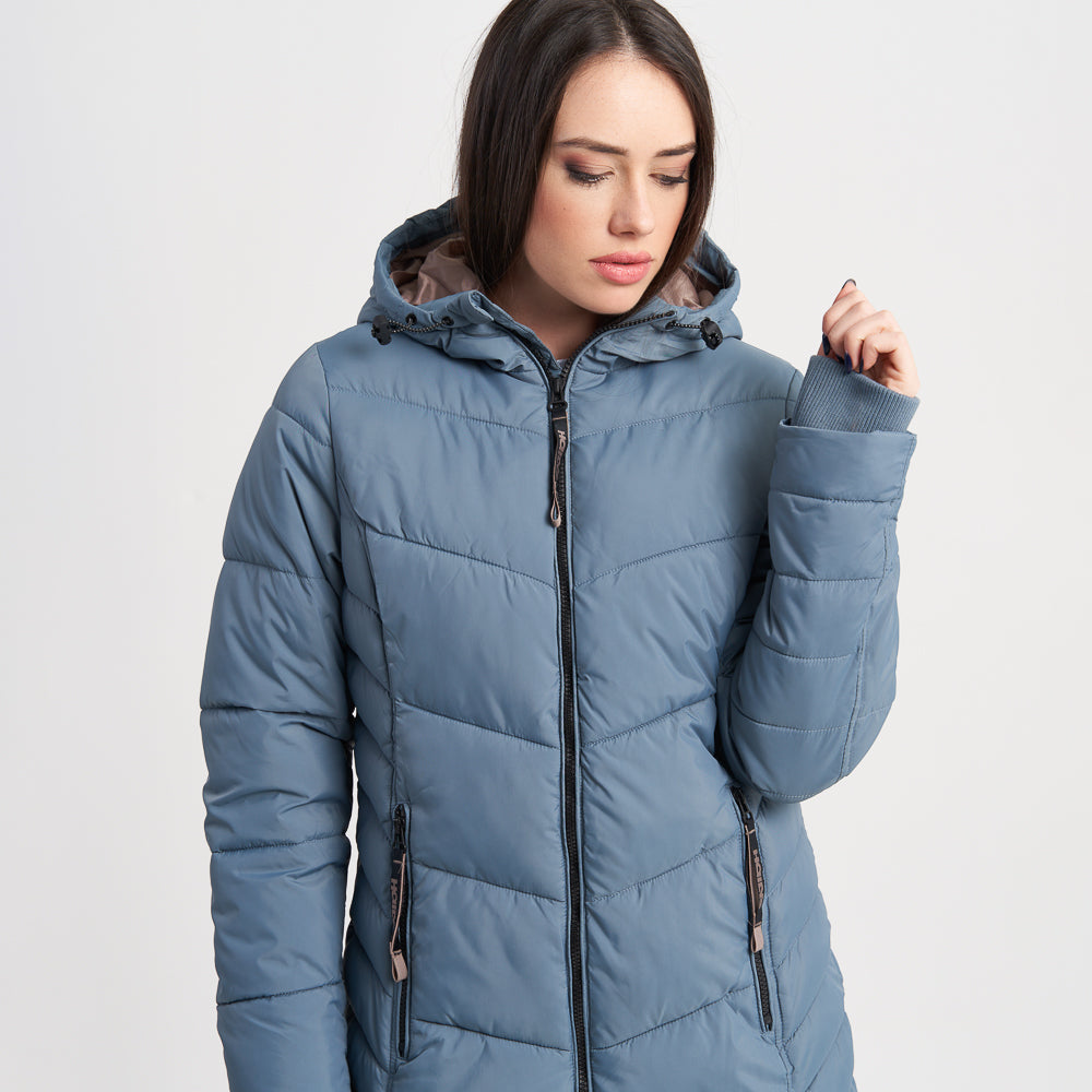 Hailys WWomen's Long Puffer Jacket with Hood - Winter Warmth and Style