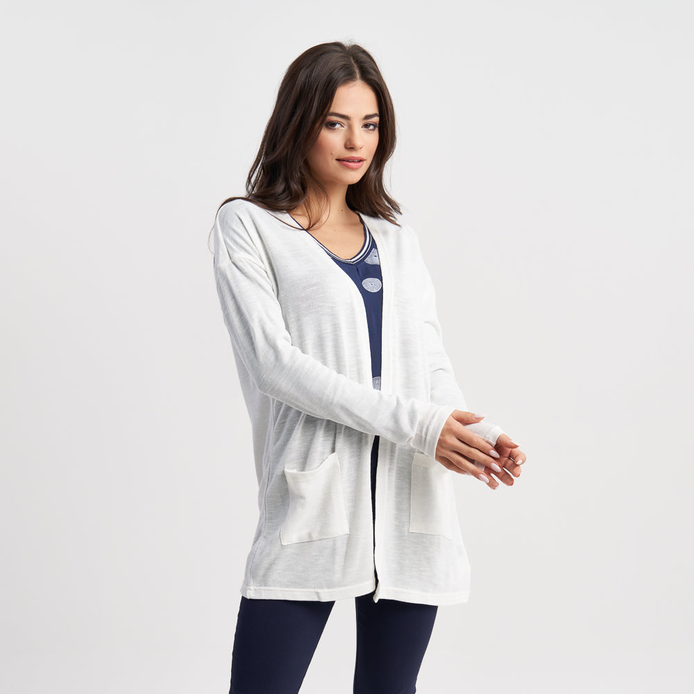 Hailys Women's Lightweight Open Front Cardigan with Pockets