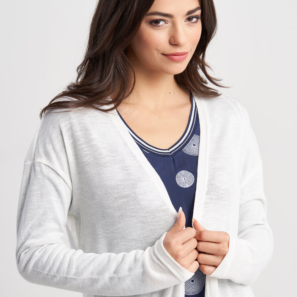 Hailys Women's Lightweight Open Front Cardigan with Pockets